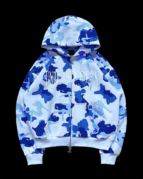 Named collective unrealistic ideals blue camo tracksuit. . Named collective blue hoodie